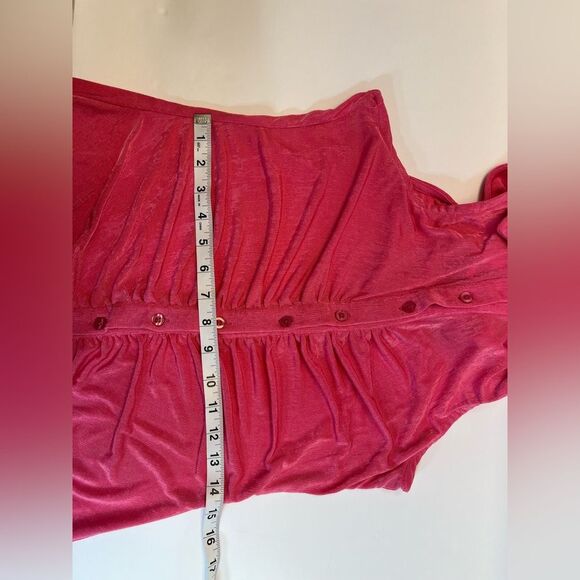 Just Polly women’s  Ruched at front placket Front button closures sleeveless - Picture 9 of 10